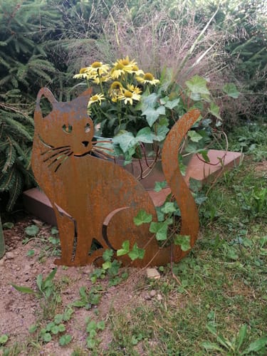 Customer photo review of Gartenstecker Katze sitzend