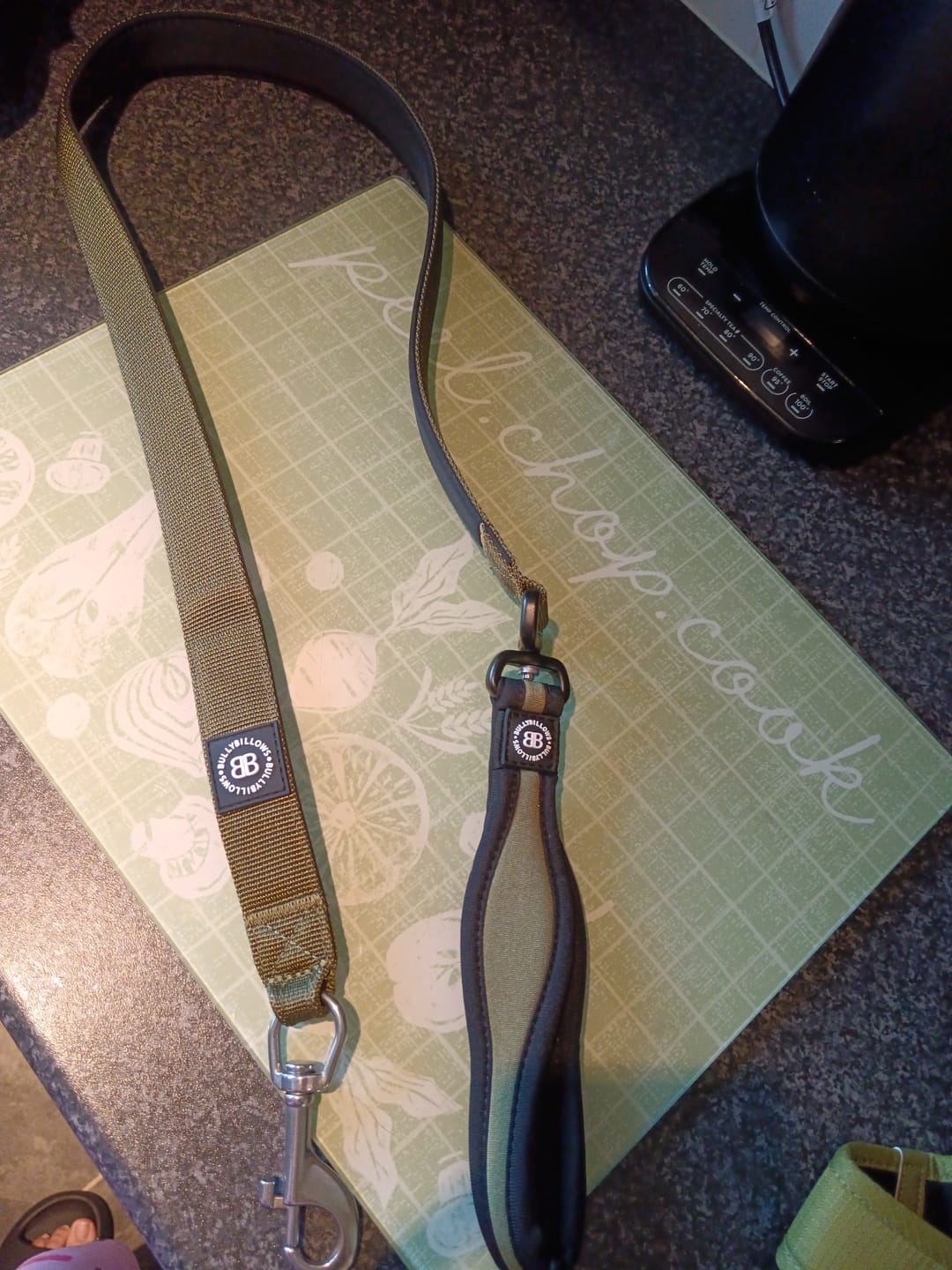 Customer photo review of Snap Hook Clasp Lead - Khaki