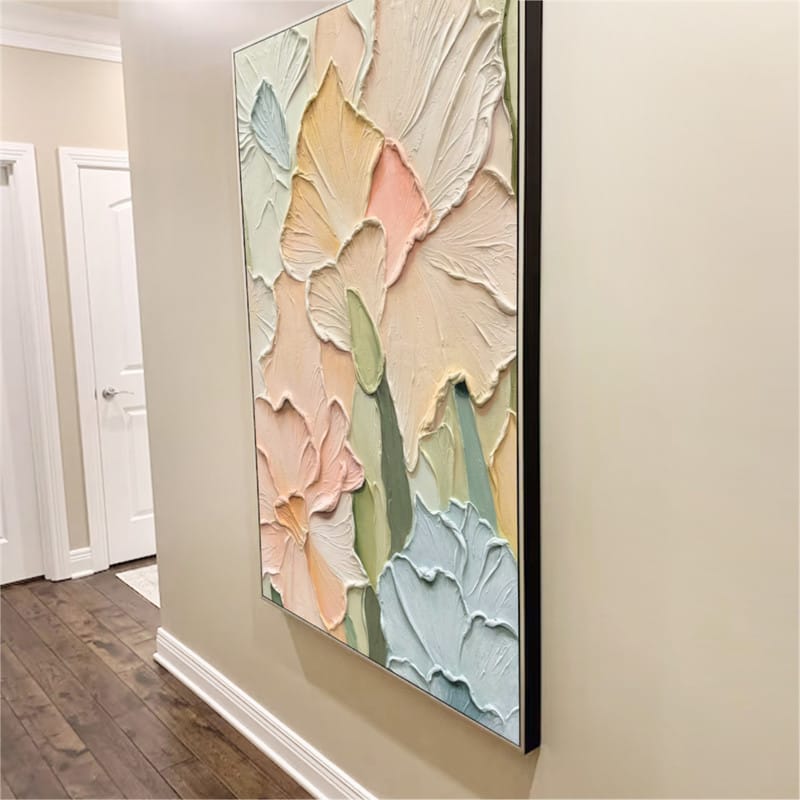 Customer photo review of Colorful Flower Textured Painting Canvas #FP042