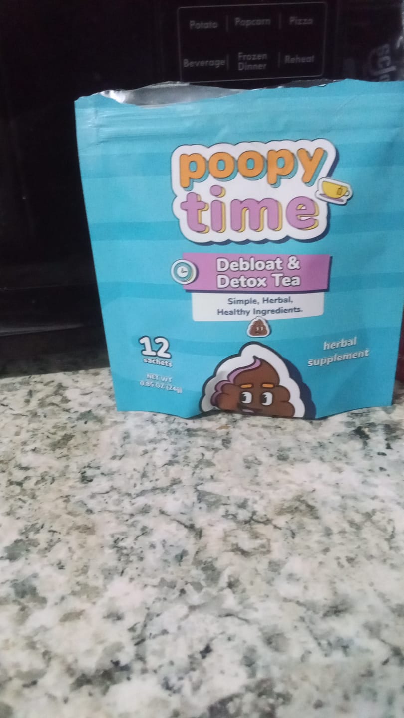 Customer photo review of Poopy Time Debloat & Detox Tea