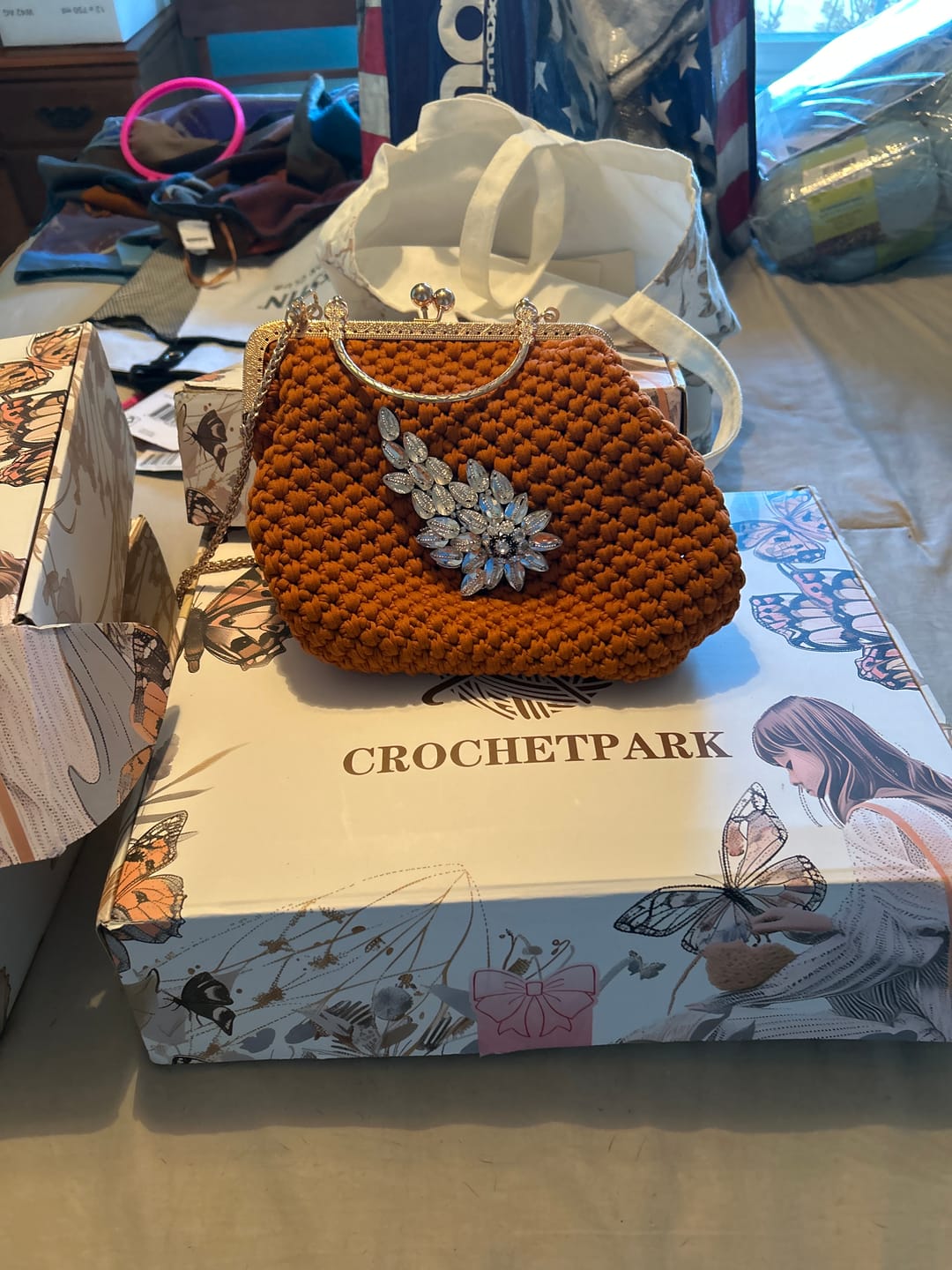 Customer photo review of CrochetPark™ Lotus Handbag DIY KIT