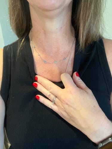 Customer photo review of Custom Sideways Initial Necklace