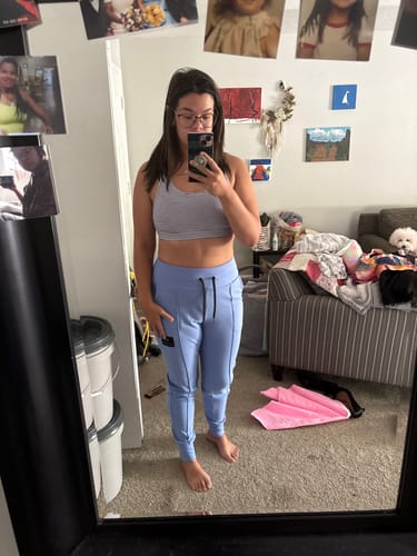 Customer photo review of Power Sports Bra - B&W Stripe | MT SPORT