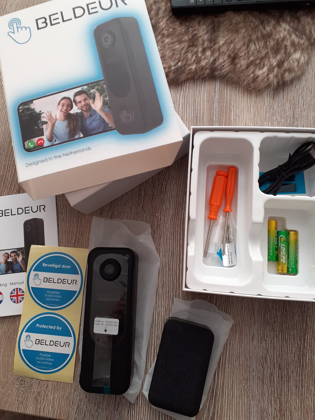 Customer photo review of Draadloze Video Deurbel Totaalpakket
