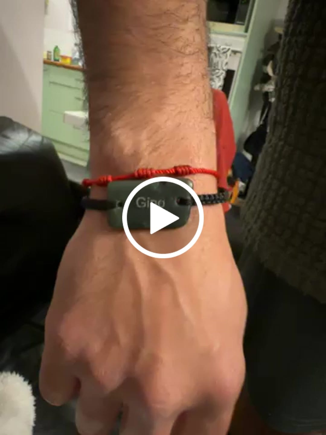 Customer video review of Engraved Greenstone Bracelet