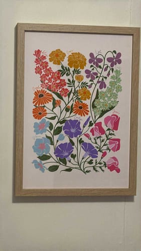 Customer photo review of 'In Bloom' Family Birth Flower Illustration