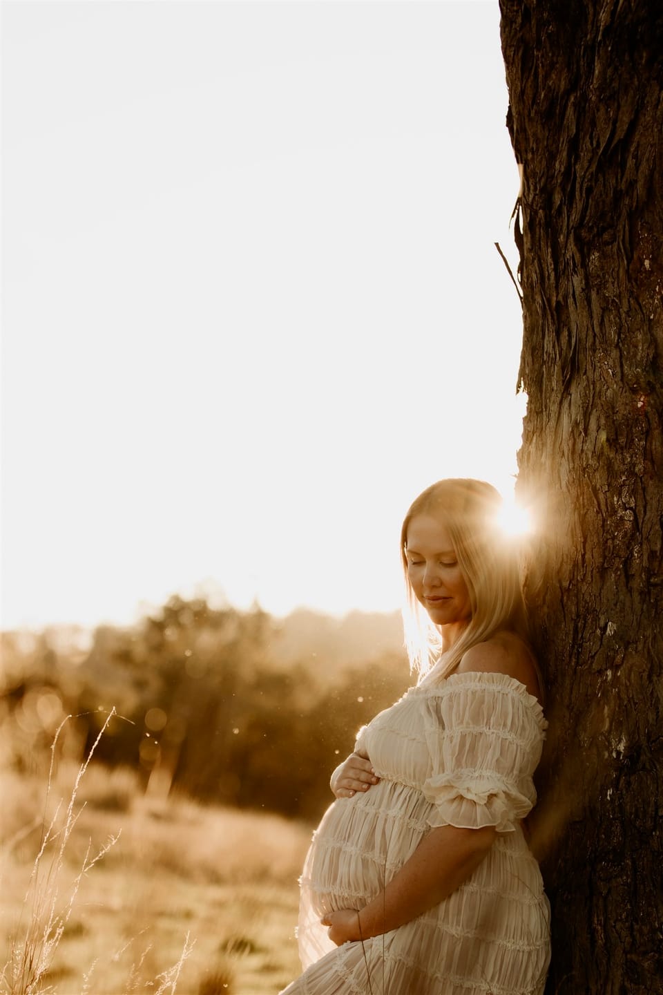 Customer photo review of Mariana Sheer Maternity Photoshoot  Dress in White