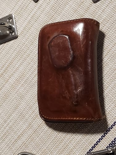 Customer photo review of No.52 | 'Buck Brown' Vertical Leather Wallet For Men