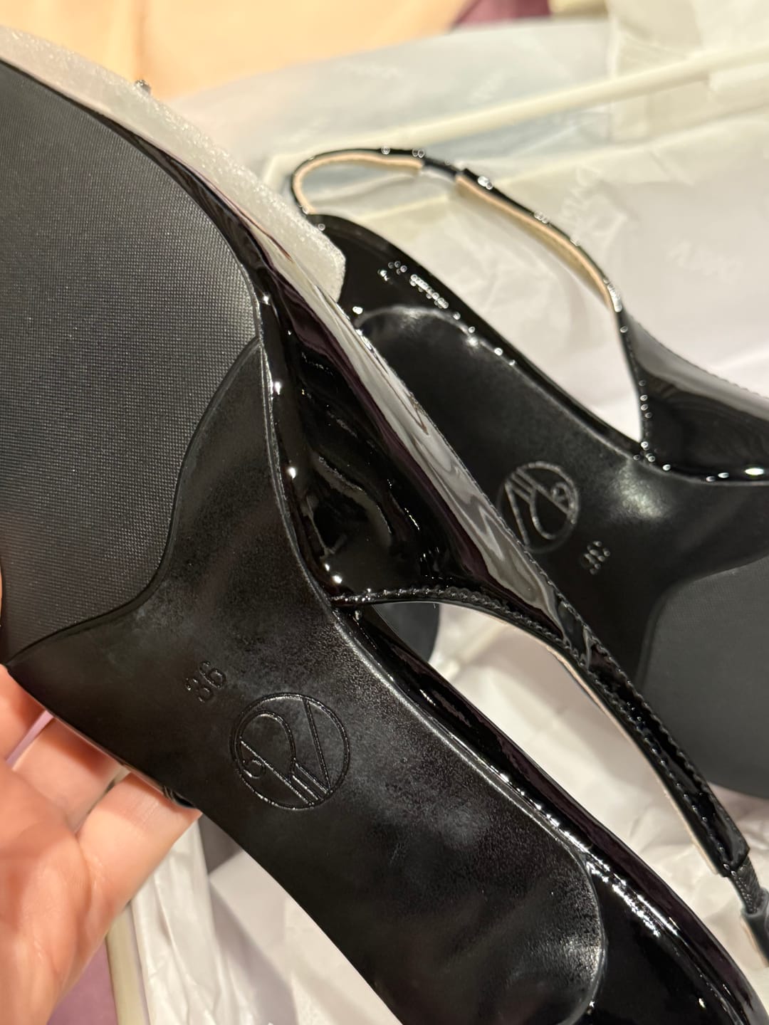Customer photo review of 2 INCHES BLACK GLOSSY POSIE GLAZE