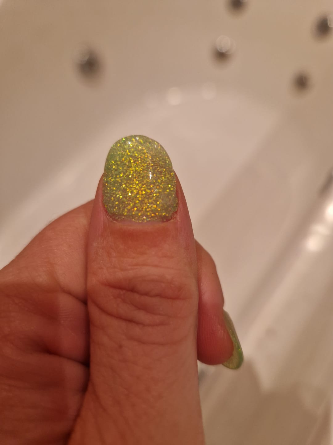 Customer photo review of Pale Green Dipping Powder