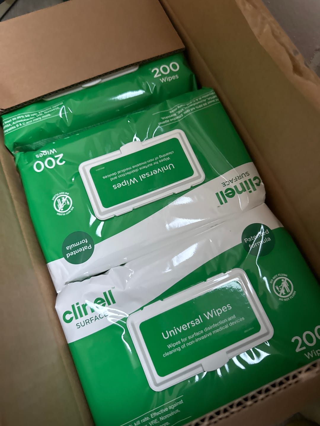 Customer photo review of Clinell Universal Wipes CW200