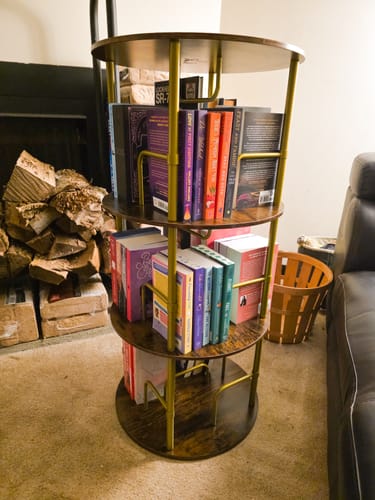Customer photo review of Flycity 3-5 Tier Rotating Bookshelf With 360° Spinning Display
