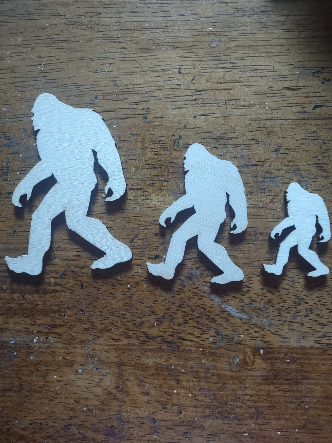 Customer photo review of Unfinished Wood Bigfoot Sasquatch Silhouette - Craft- up to 46" DIY