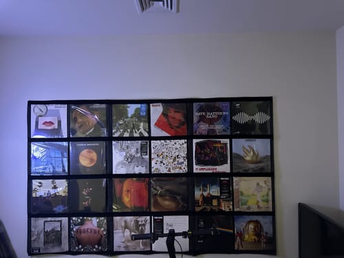 Customer photo review of 12" Vinyl Record Display Frame - LP Wall Storage
