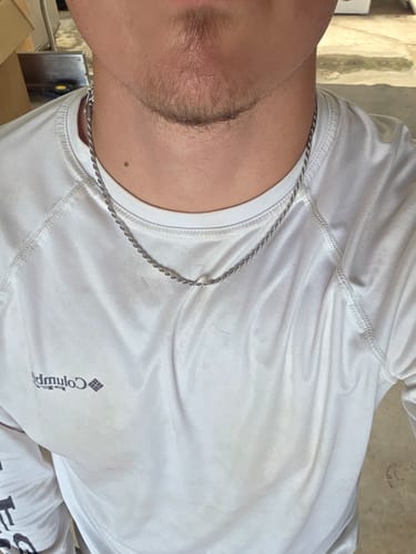 Customer photo review of ROPE CHAIN 3MM | Silver