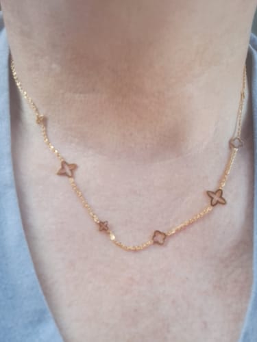 Customer photo review of Fancy Clover Kette | 18K vergoldet