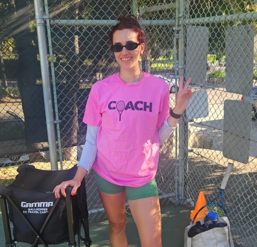 Customer photo review of Tennis Coach T-Shirt