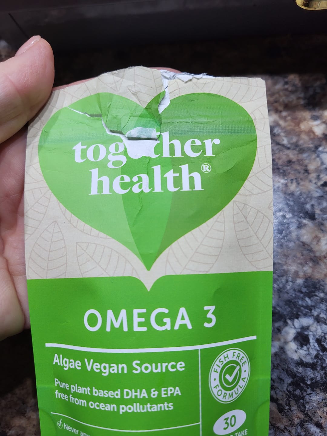 Customer photo review of Together Algae Omega 3 (Vegan) 30 Caps