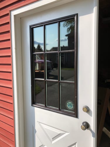 Customer photo review of ODL Clear Low-E Door Glass - 9 Light External Grille - 24" x 38" Frame Kit