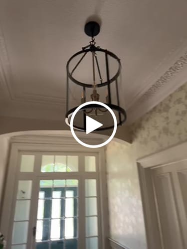 Customer video review of Cylinder Lantern Clear Glass Chandelier Pendant Light