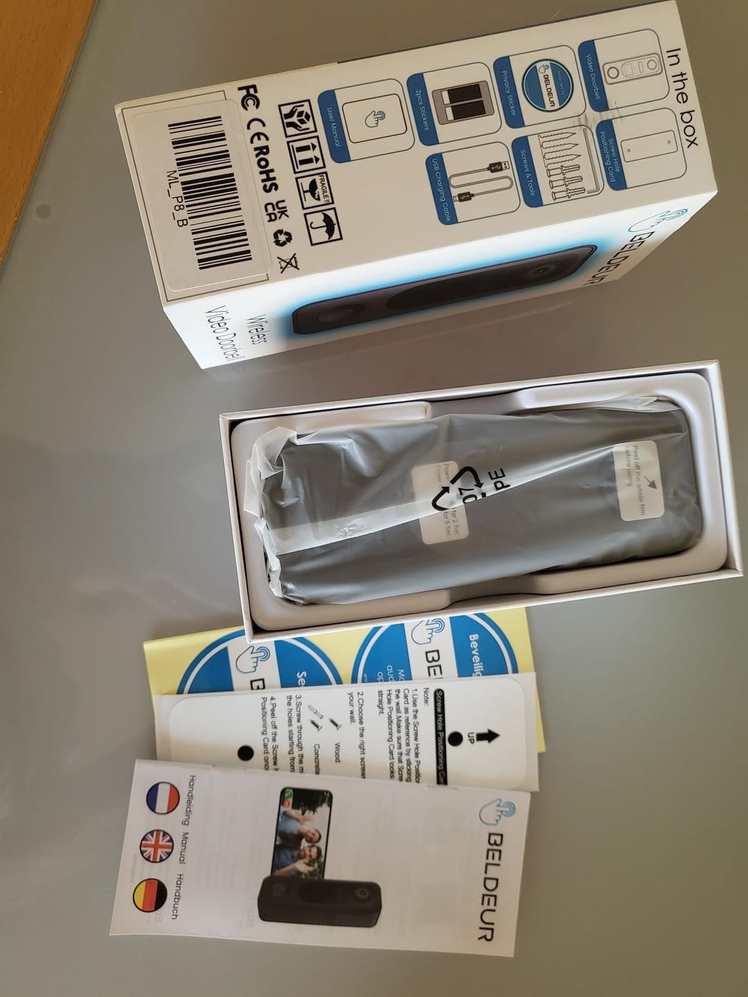 Customer photo review of Draadloze Video Deurbel Totaalpakket