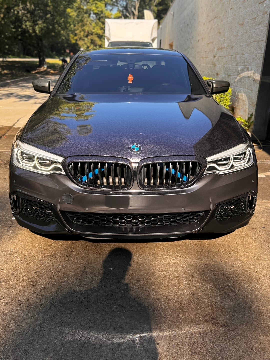 Customer photo review of Black Forged Carbon Fiber Vinyl Wrap
