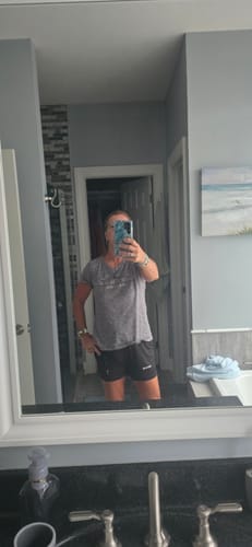 Customer photo review of Minimal Cross Women's Performance Shorts