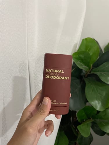 Customer photo review of Smell Be Gone Natural Refillable Deodorant HYGR