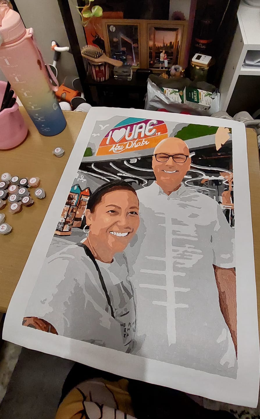 Customer photo review of Customized Paint by Numbers Kit - Paint Your Own Photo