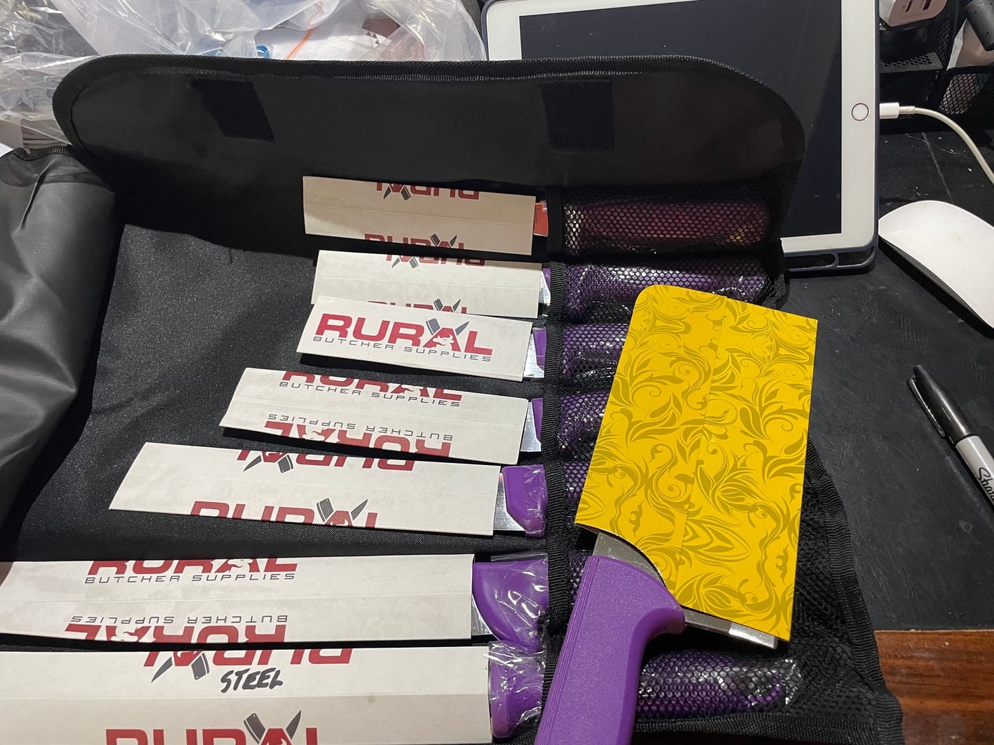 Customer photo review of 7PC Professional Butchers Knife Set with Cleaver