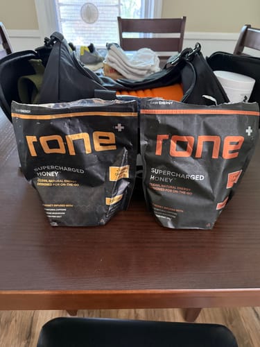 Customer photo review of 100mg Caffeine - TANGERINE - SuperCharged Honey (20-Pack)