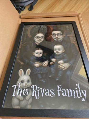 Customer photo review of Custom Gothic Family Portrait from Photo - Personalized Poster
