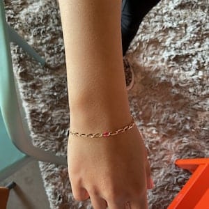 Customer photo review of Pink Multi Color Enamel Chain, GP112