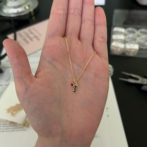 Customer photo review of 3mm Birthstone Charm, CH29