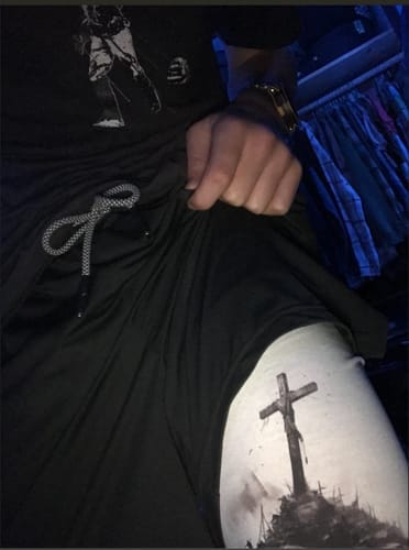 Customer photo review of John 3:16 'The Cross' Youth Performance Shorts