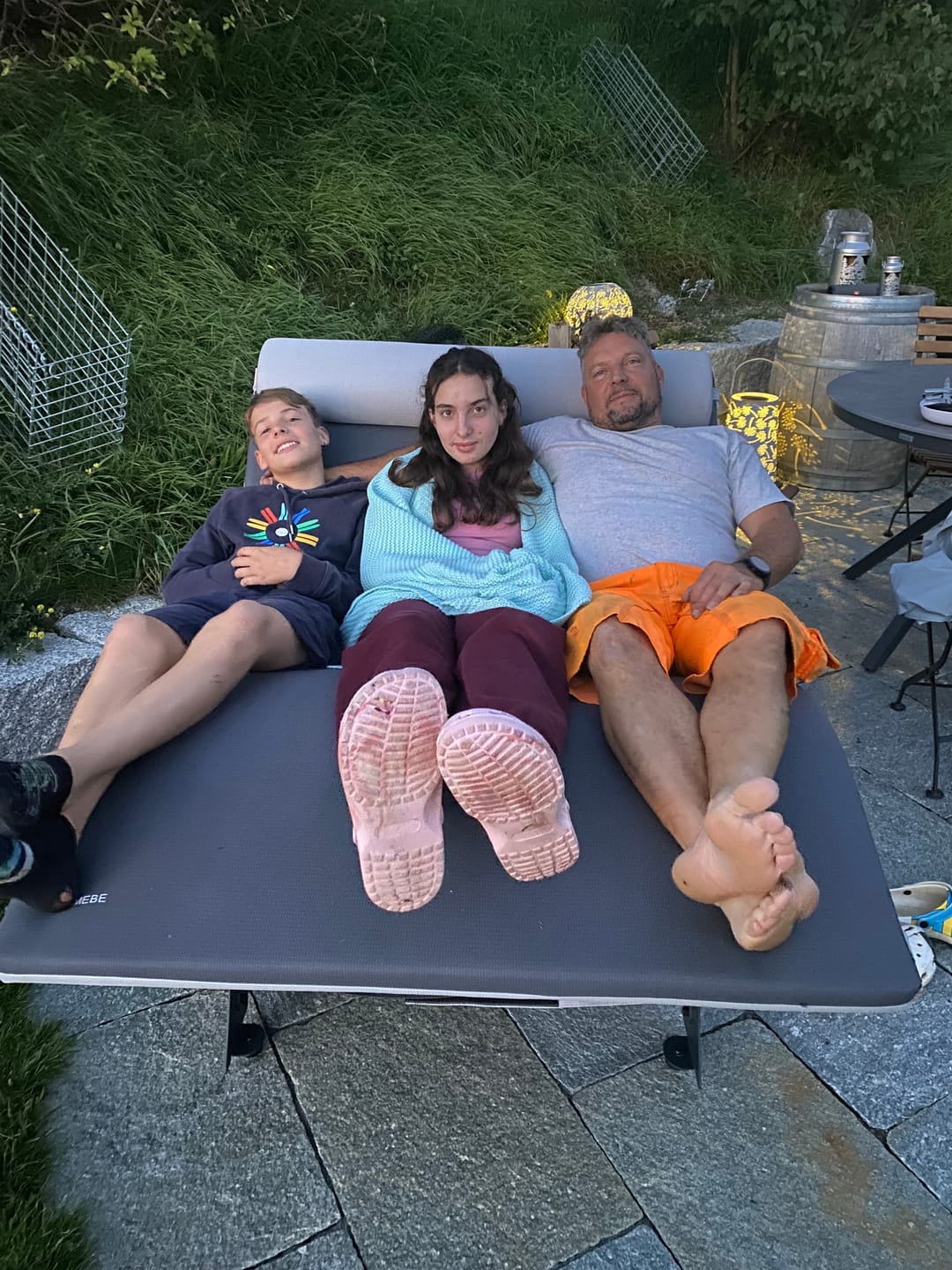 Customer photo review of MEBE Sun Lounge - Relaxliege / Wellenliege für 2 Personen