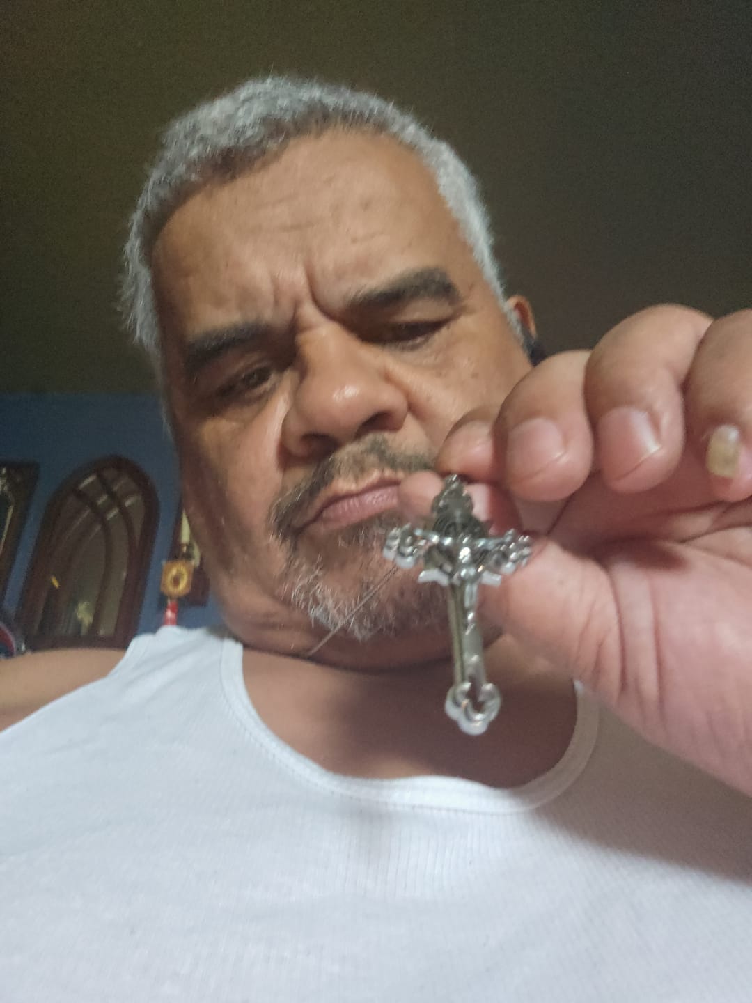 Customer photo review of Christianartworkshop St. Benedict Symbol Crucifix Necklace