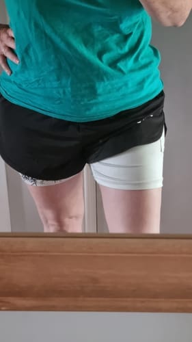Customer photo review of 'Rooted in Christ' Women's Performance Shorts