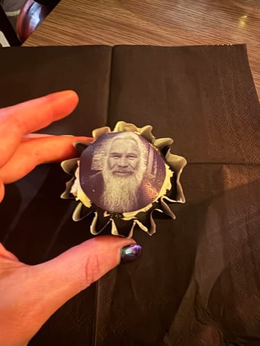 Customer photo review of 15 x 5 cm Pre-cut Standard Cupcake Custom Edible Icing Images