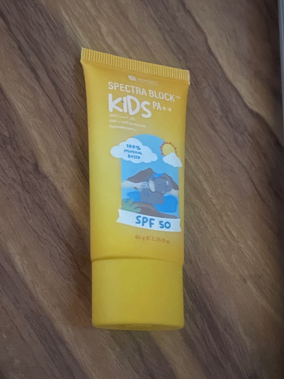 Customer photo review of Spectra Block Kids Spf50