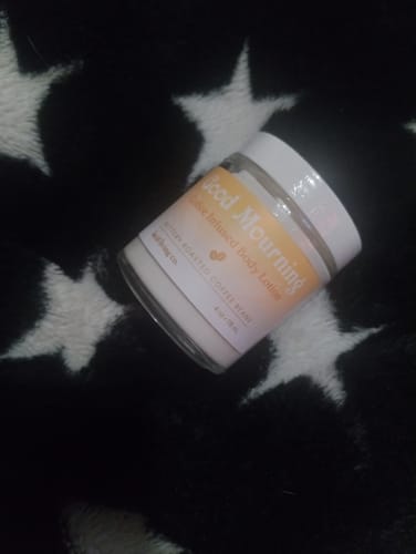 Customer photo review of Good Mourning Coffee Infused Body Lotion