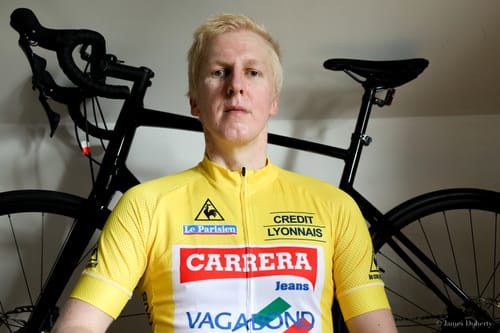 Customer photo review of Yellow CARRERA Retro Short Sleeve Cycling Jersey