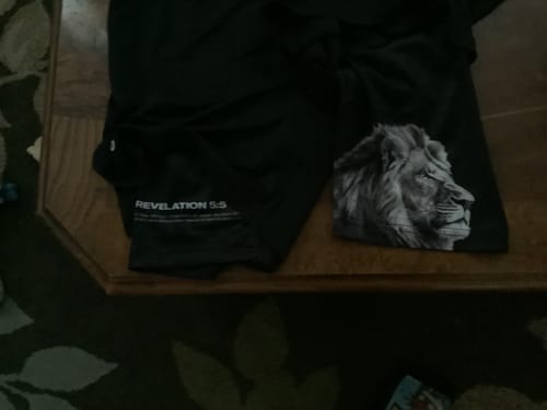 Customer photo review of Joshua 1:9 'Lion' Youth Performance Shorts