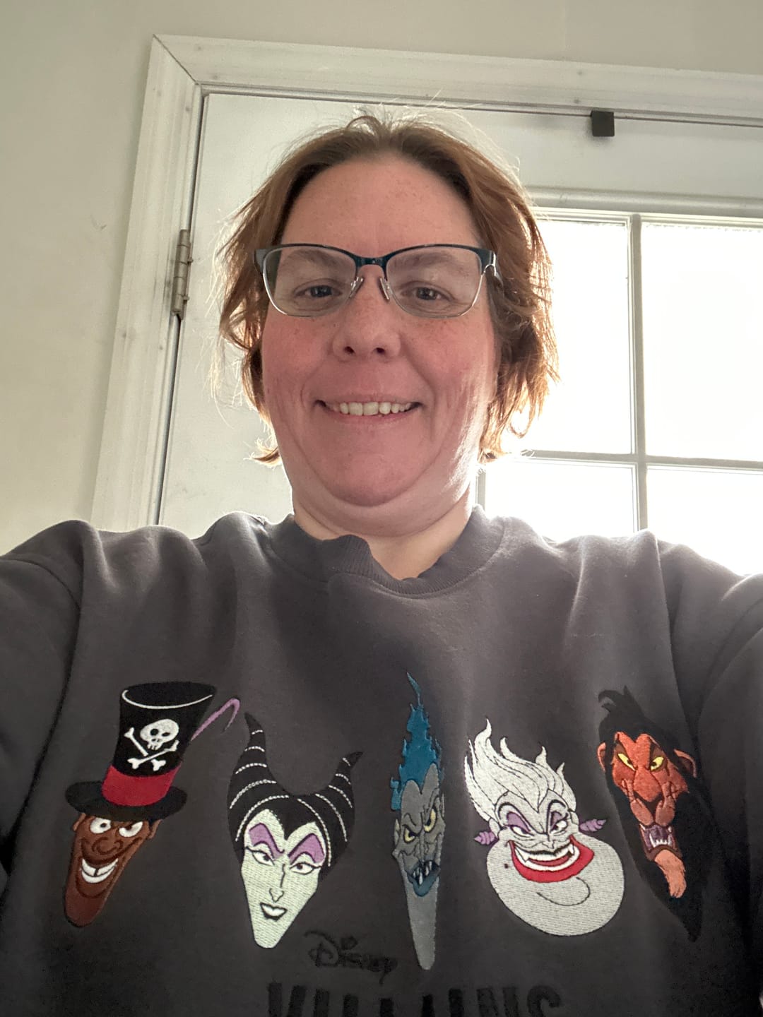 Customer photo review of Disney "Menacing Mugs" – Crewneck Sweatshirt