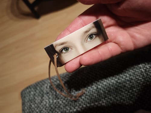 Customer photo review of Rückspiegel Anhänger - Augen