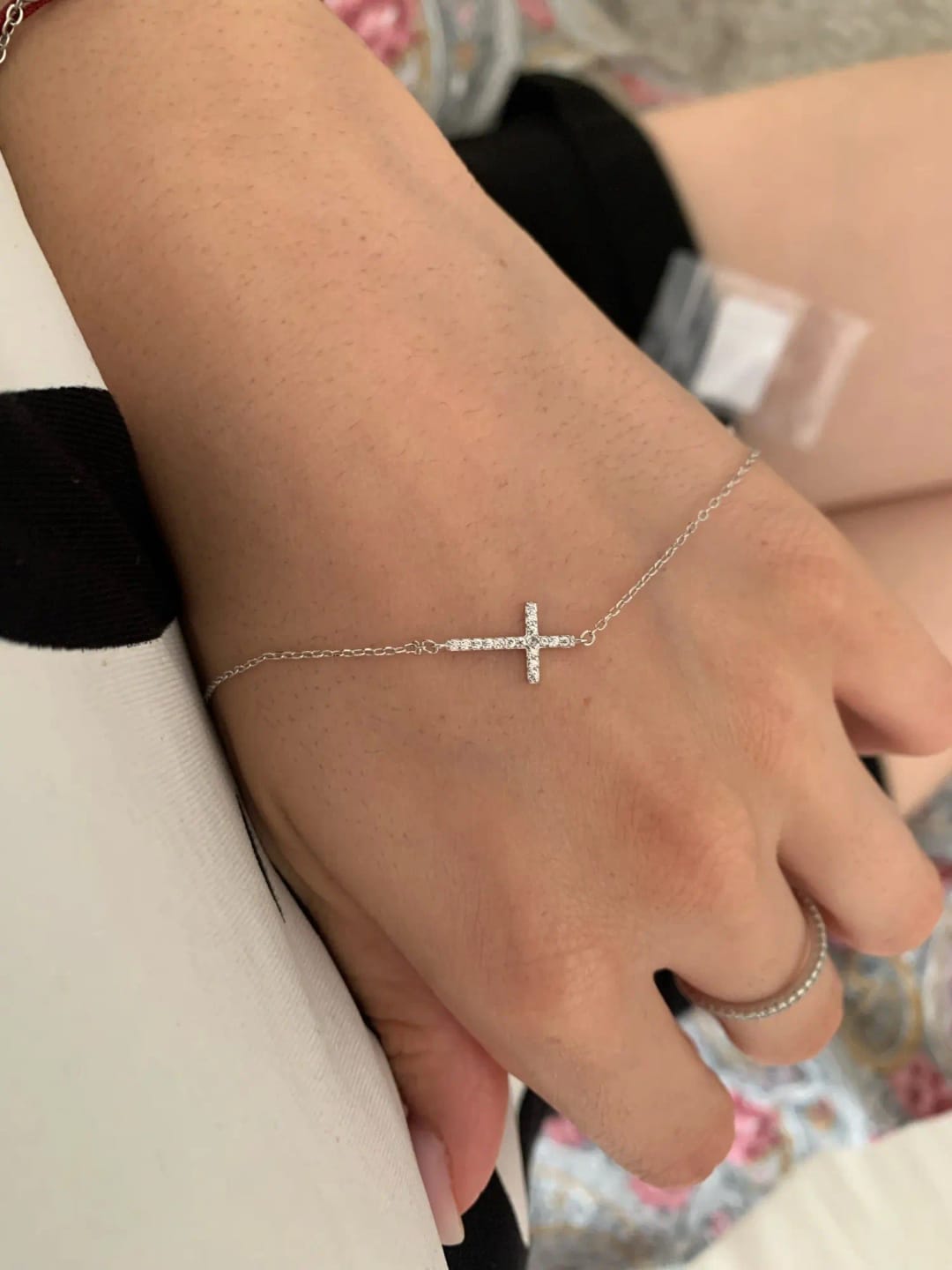 Customer photo review of Chloe Cross Bracelet