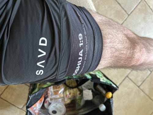 Customer photo review of Joshua 1:9 Lion Performance Shorts