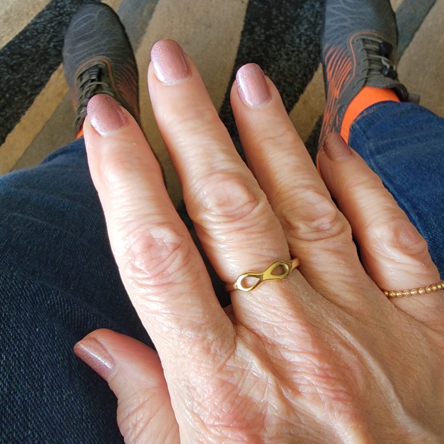 Customer photo review of Custom Engraved Infinity Ring