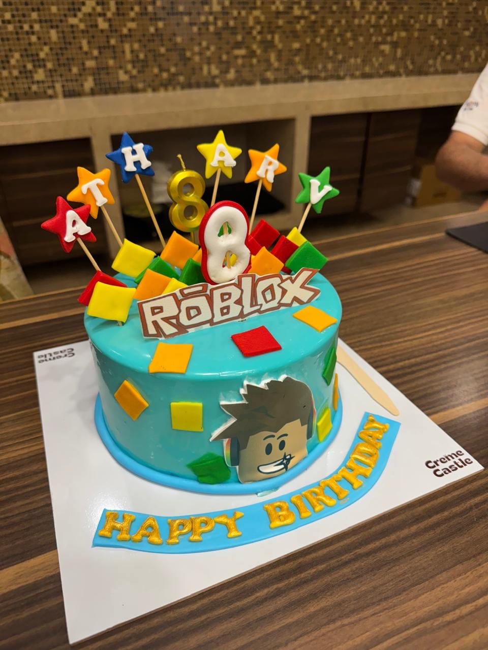 Customer photo review of Roblox Blocks Cake