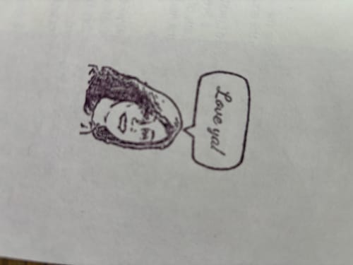 Customer photo review of Face Stamp (Wood Stamp)﹘US